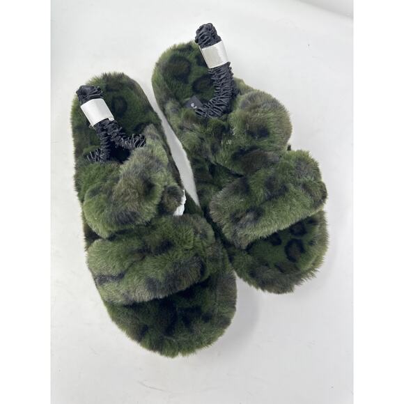 Brand New Array Shayla Women's Size 8 Green Plush Slippers SLingback - Picture 1 of 8